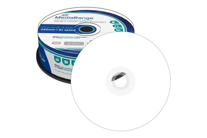 MediaRange - DVD+R DL x 25 - 8.5 GB - lagringsmedie IT og elektronik > Hardware > Lagring og backup > Lagringsmedier > DVD Medier
