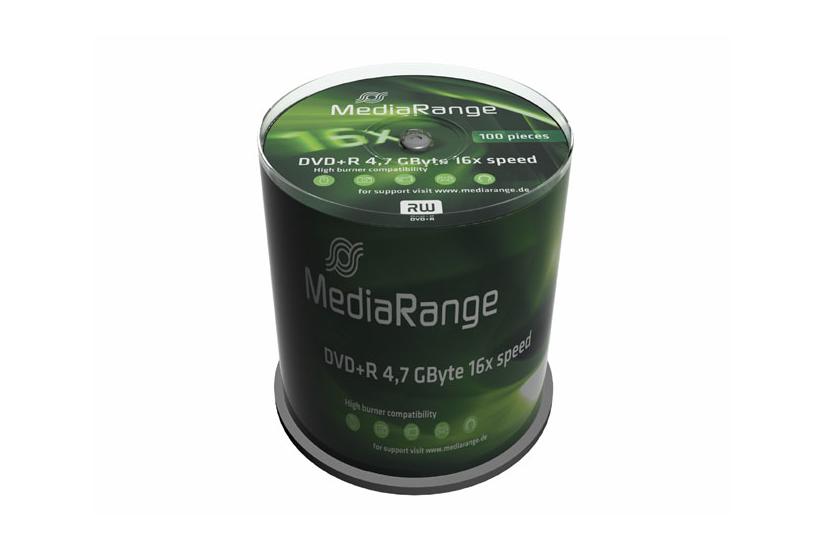 MediaRange - DVD+R x 100 - 4.7 GB - lagringsmedie IT og elektronik > Hardware > Lagring og backup > Lagringsmedier > DVD Medier