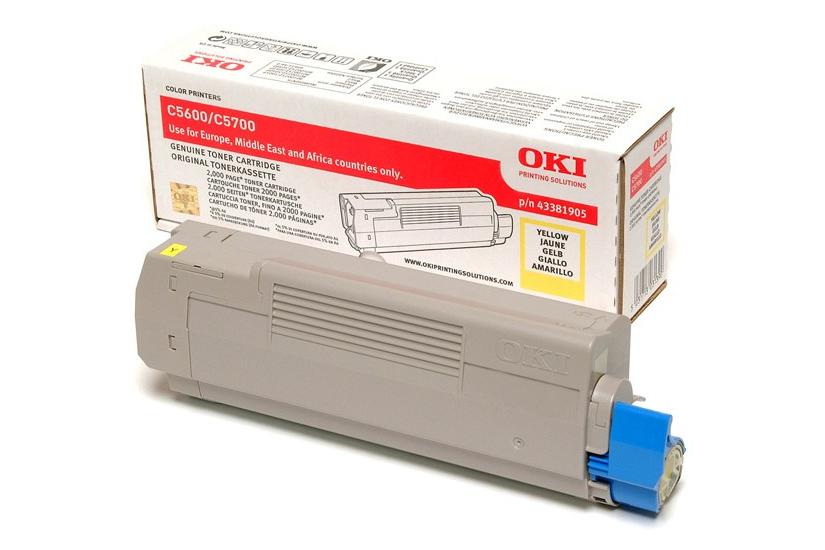 OKI - gul - original - tonerpatron IT og elektronik > Scan/Print > Blæk og toner > Toner og toneropsamlere