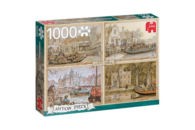 Premium Collection Anton Pieck - Canal Boats 1000 pcs Puslespil 1000 stk Landskab Børn og legetøj > Spil og puslespil > Puslespil