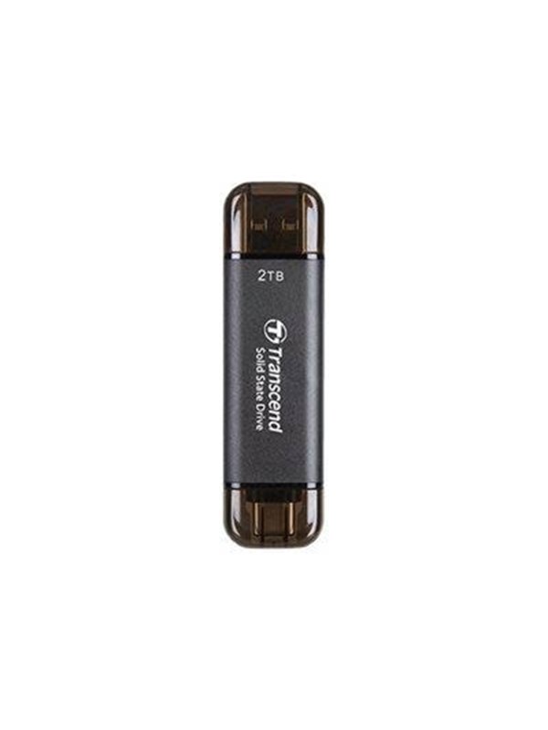 Transcend ESD310 SSD - 2TB - Sort - Ekstern SSD - USB 3.2 Gen 2x1 SSD