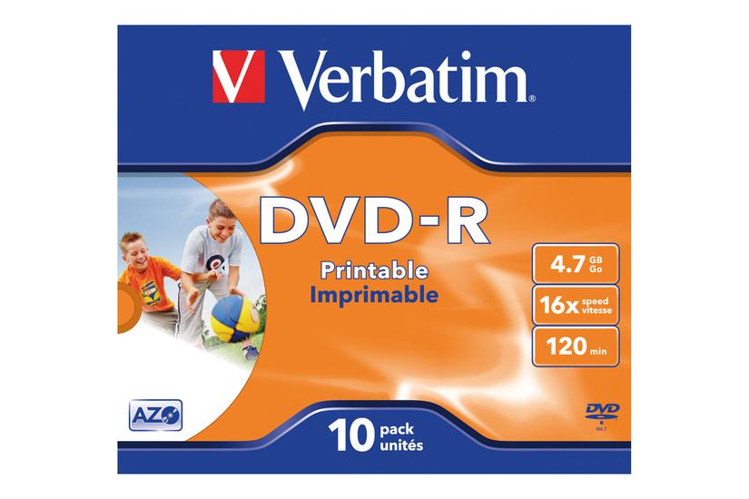 Verbatim - DVD-R x 10 - 4.7 GB - lagringsmedie IT og elektronik > Hardware > Lagring og backup > Lagringsmedier > DVD Medier