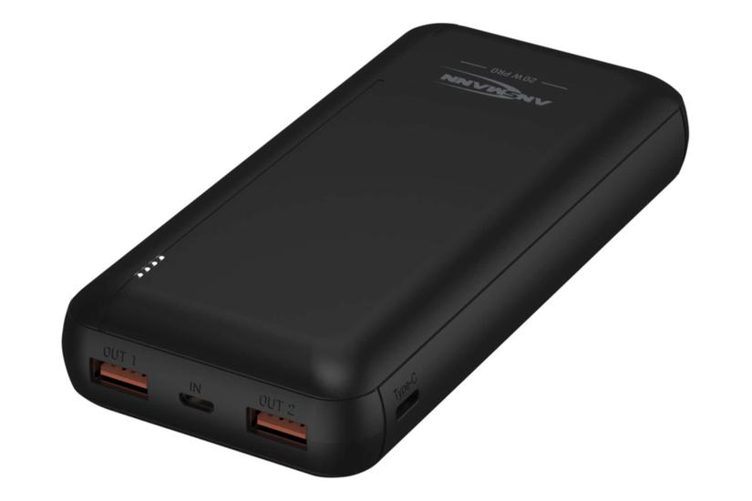 Ansmann PB320PD Lithium polymer (LiPo) 20000 mAh Sort IT og elektronik > Hardware > Batterier > Powerbanks