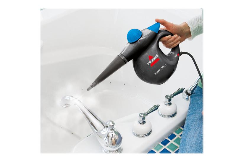 BISSELL Steam Shot 2635J - damprenser - håndmodel - blå/titanium Husholdning og køkken > Husholdning og hvidevarer > Støvsugere og gulvpleje > Tæppedampere