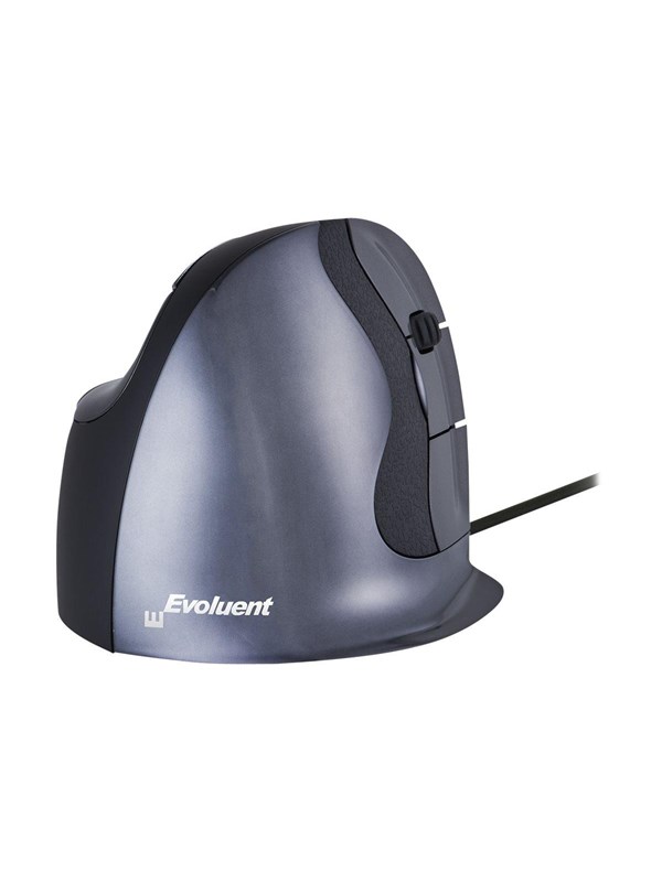 Bakker Elkhuizen Evoluent D - mouse - USB - Vertical mouse - Optisk - 6 knapper - Grå Mus