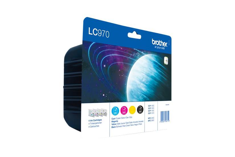 Brother LC970 Value Pack - 4 pakker - sort