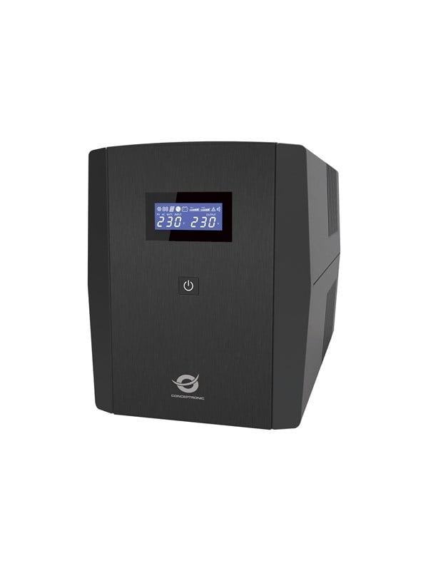 Conceptronics ZEUS03EM UPS 1200VA / 720W HID USB AVR Outputs: (IEC x 3 Schuko x 2) UPS
