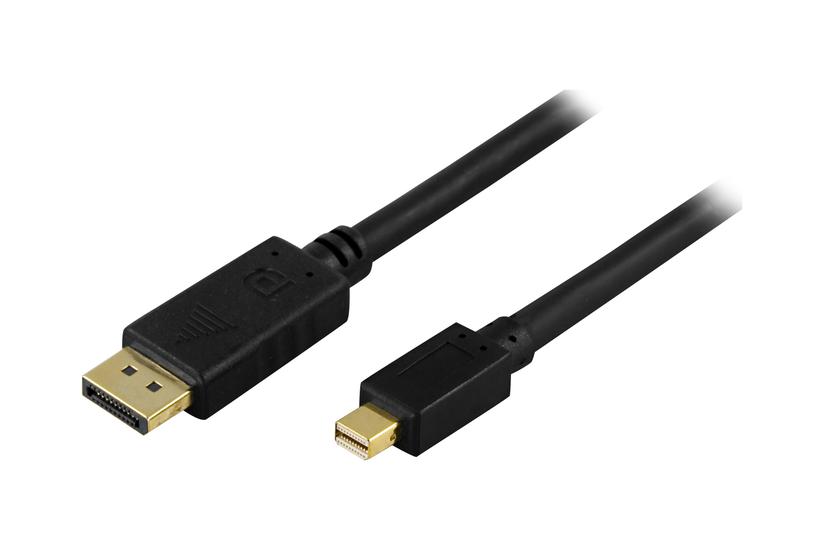 DELTACO Mini Displayport til Dispalyport - 2 m - Sort IT og elektronik > Hardware > Kabler > Displayport kabler
