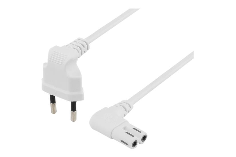 DELTACO - strømkabel - Europlug til power IEC 60320 C7 - 50 cm IT og elektronik > Hardware > Kabler > Strømkabler