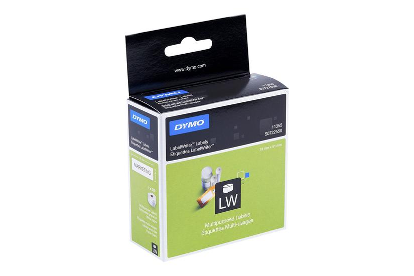 DYMO LabelWriter MultiPurpose - etiketter til flere formål - 500 etikette(r) - 19 x 51 mm IT og elektronik > Scan/Print > Papir til print > Labels/etiketter