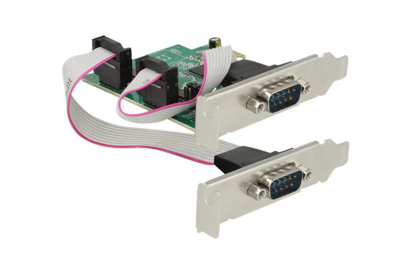 Delock PCI Express Card > 2 x Serial RS-232 High Speed 921K with Voltage supply - seriel adapter - PCIe 2.0 - RS-232 x 2 IT og elektronik > Netværk > Netværkskort > PCI-E Netværkskort