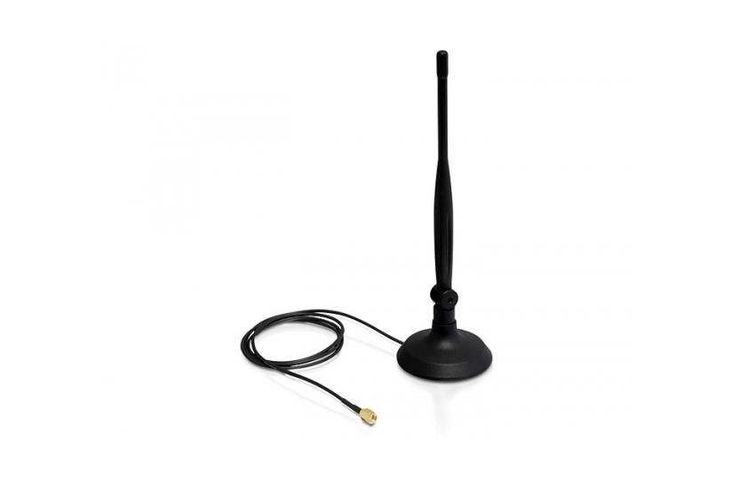 Delock SMA WLAN Antenna with Magnetic Stand and Flexible Joint 4 dBi - antenne IT og elektronik > Netværk > Trådløst netværk > Antenner og tilbehør
