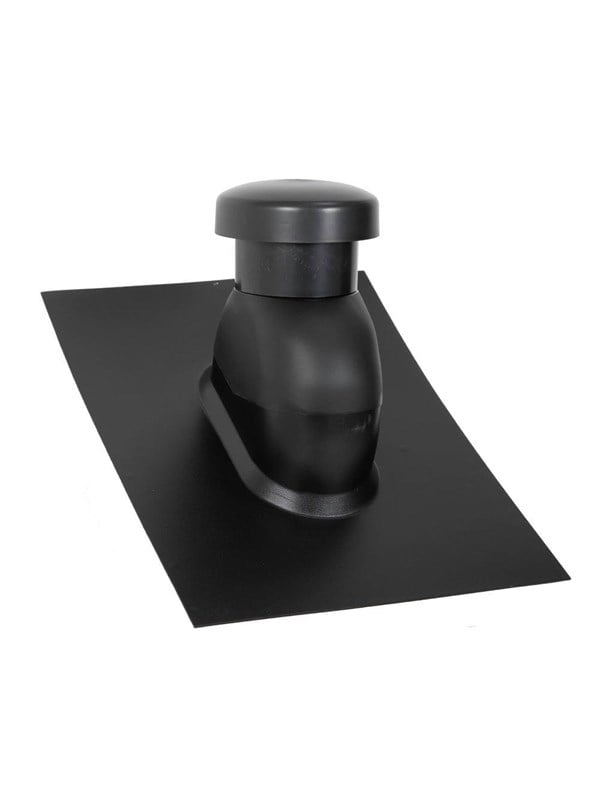 Easy Flex Roofing Sabetoflex ventilationshætte 5-45° ø160 sort abs Tag og facade