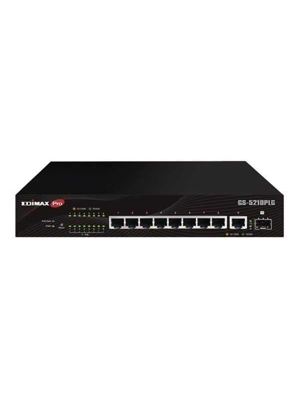 Edimax Pro GS-5210PLG - switch - 10 ports - smart - rack-mountable Switch