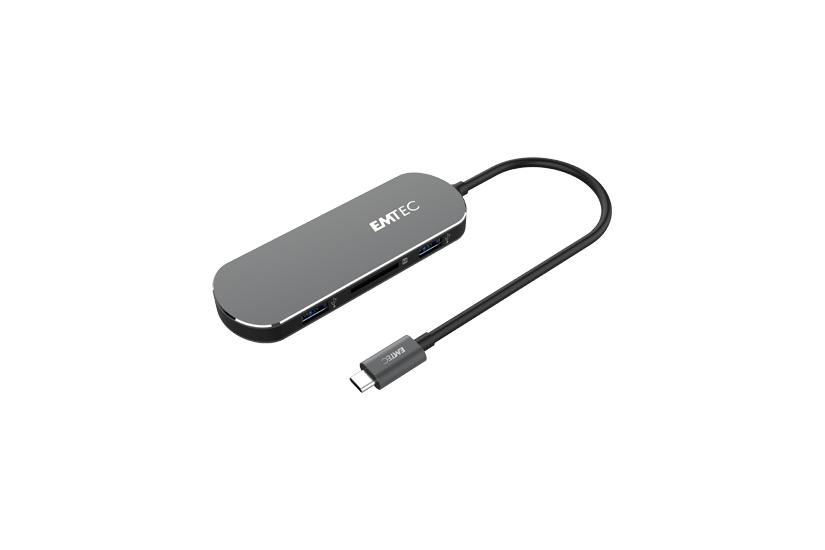 Emtec T650C Type-C HUB USB 3.2 Gen 1 (3.1 Gen 1) Type-A Sort IT og elektronik > Hardware > Kabler