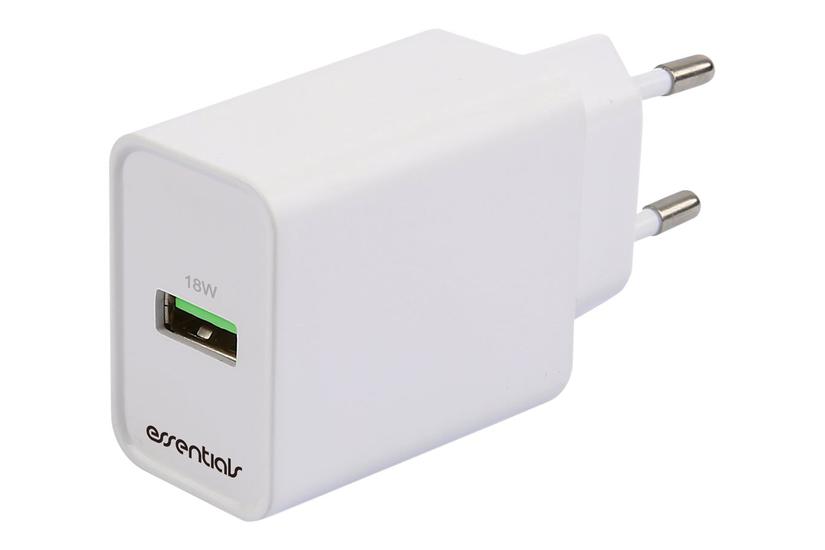 Essentials strømforsyningsadapter - USB - 18 Watt IT og elektronik > Hardware > Strømforsyninger > Strømadaptere og opladere
