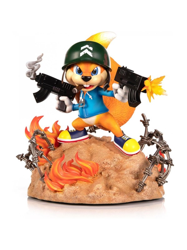 First 4 Figures - Conker&apos;s Bad Fur Day Resin Painted Statue: Soldier Conker (Standard Edition) - Figur Merchandise