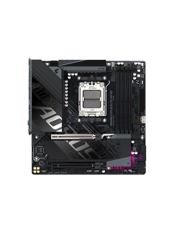 GIGABYTE AORUS B850M ELITE WIFI6E Bundkort - AMD B850 - AMD AM5 socket - DDR5 RAM - Micro-ATX Bundkort