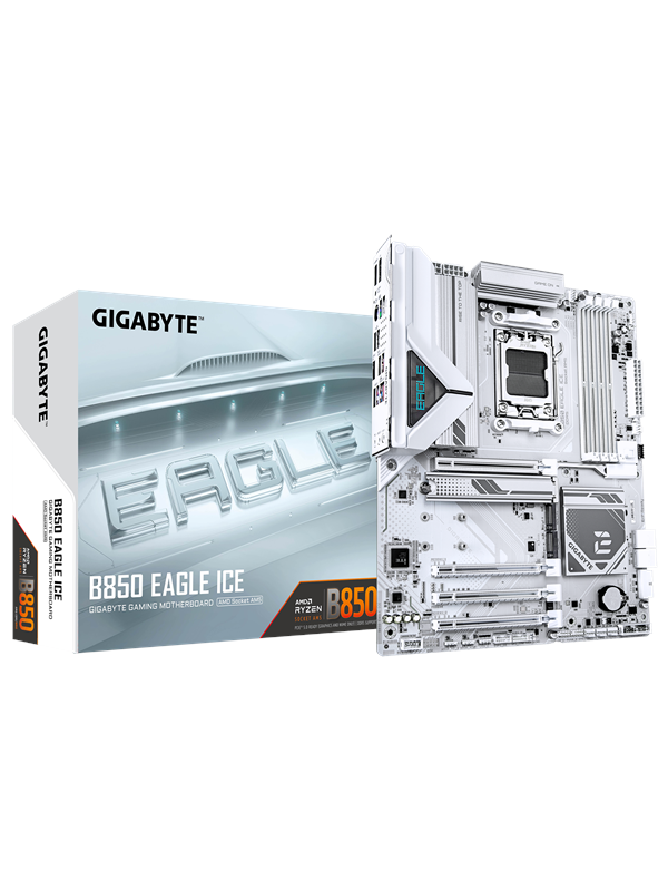 GIGABYTE B850 EAGLE ICE Bundkort - AMD B850 - AMD AM5 socket - DDR5 RAM - ATX Bundkort