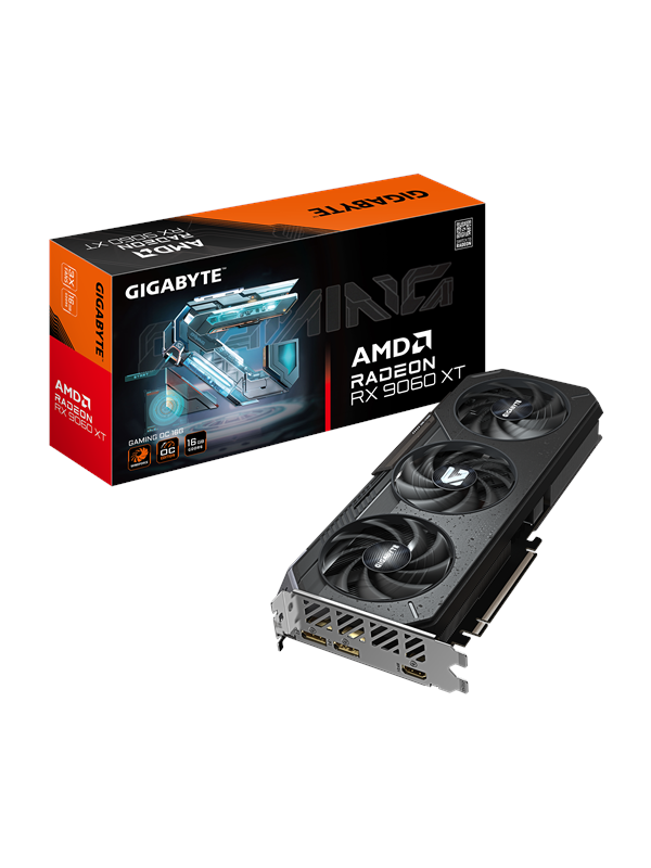 GIGABYTE Radeon RX 9060 XT GAMING OC - 16GB GDDR6 RAM - Grafikkort Grafikkort