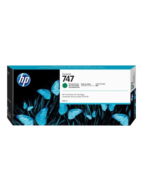 HP 747 / P2V84A Chromatic Green Ink - Blækpatron Chromatic green Blaek Toner Forbrugsstoffer