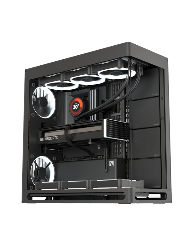 Havn HS 420 Black - Kabinet - Miditower - Sort Kabinet