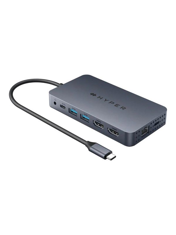 Hyper Drive HDM1HBUGL - docking station - USB-C - 2 x HDMI - GigE Dockingstation