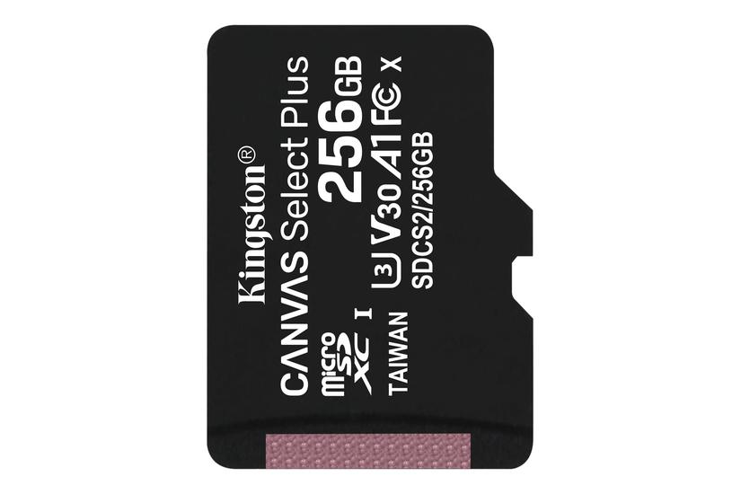 Kingston Canvas Select Plus - flashhukommelseskort - 256 GB - microSDXC UHS-I IT og elektronik > Hardware > Lagring og backup > Flash Hukommelse > Flash Kort