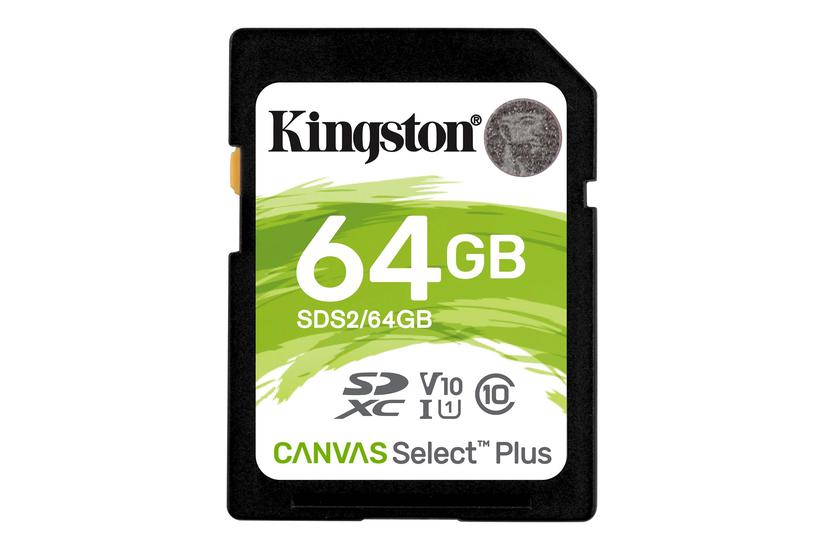 Kingston Canvas Select Plus - flashhukommelseskort - 64 GB - SDXC UHS-I IT og elektronik > Hardware > Lagring og backup > Flash Hukommelse > Flash Kort