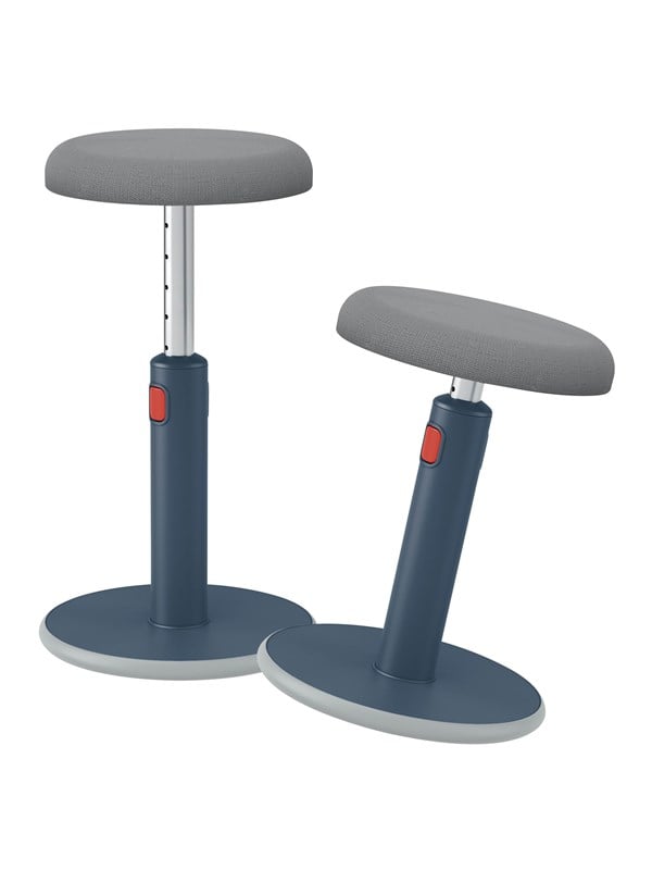 Leitz  Ergo Cosy Active Sid-stå balancestol 2 i 1 Fløjlsgrå Ergonomi