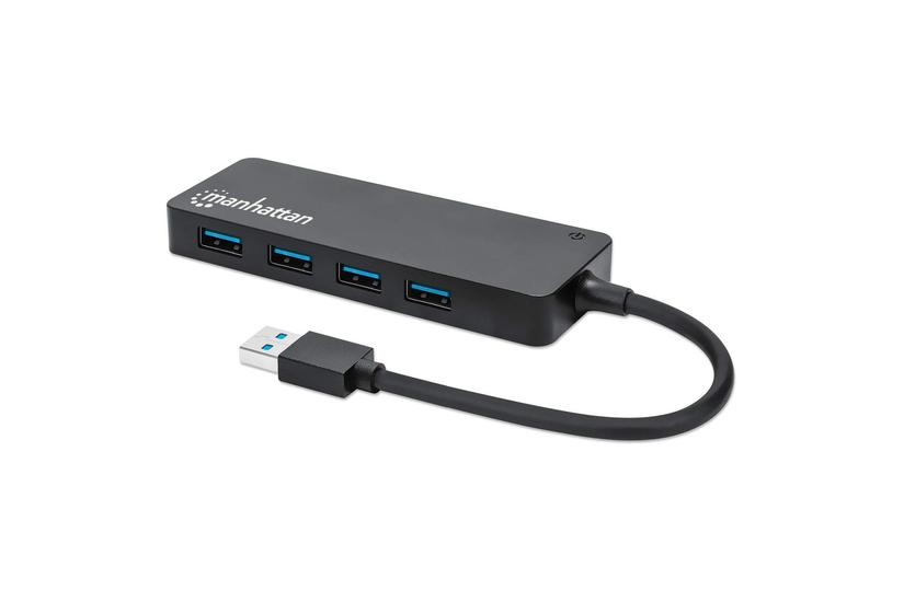 Manhattan 164900 interface hub USB 3.2 Gen 1 (3.1 Gen 1) Type-A 5000 Mbit/s Sort IT og elektronik > Hardware > Kabler