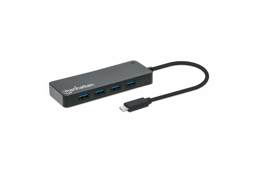 Manhattan 168410 interface hub USB Type-C 5000 Mbit/s Sort IT og elektronik > Hardware > Kabler