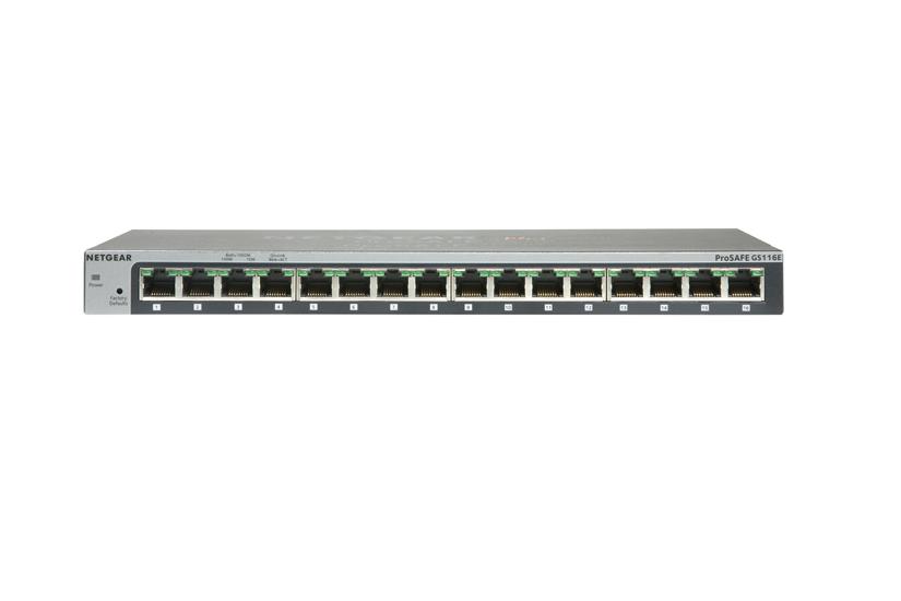 NETGEAR GS116 16 Port Gigabit Desktop Switch - switch - 16 porte IT og elektronik > Netværk > Hubs og switches