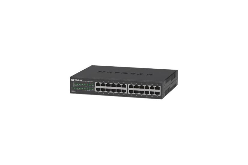 NETGEAR GS324v2 - switch - 24 porte - ikke administreret - monterbar på stativ IT og elektronik > Netværk > Hubs og switches