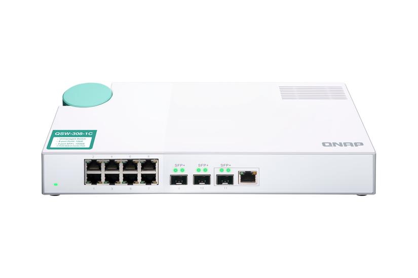QNAP QSW-308-1C - switch - 11 porte - ikke administreret IT og elektronik > Netværk > Hubs og switches