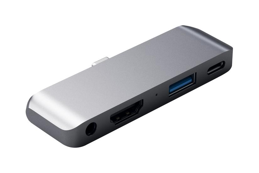 Satechi Aluminum Type-C Mobile Pro Hub Adapter - portreplikator - USB-C - HDMI PC