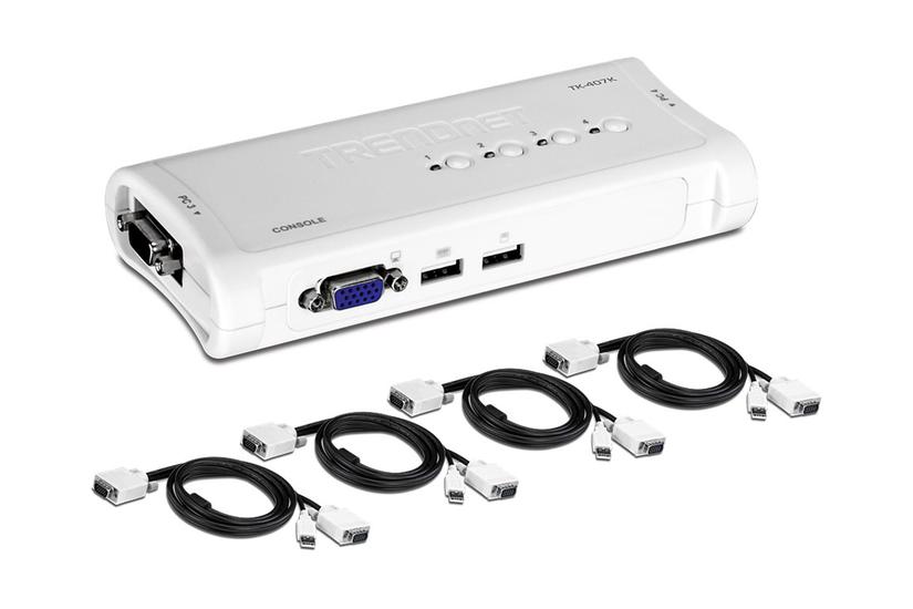TRENDnet TK 407K - KVM switch - 4 porte IT og elektronik > Hardware > KVM > KVM switch