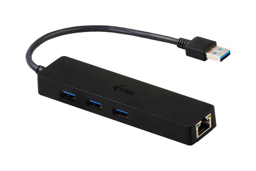 i-Tec USB 3.0 Slim HUB 3 Port + Gigabit Ethernet Adapter - hub - 3 porte IT og elektronik > Hardware > Harddiske og SSD'er > Harddisk montering