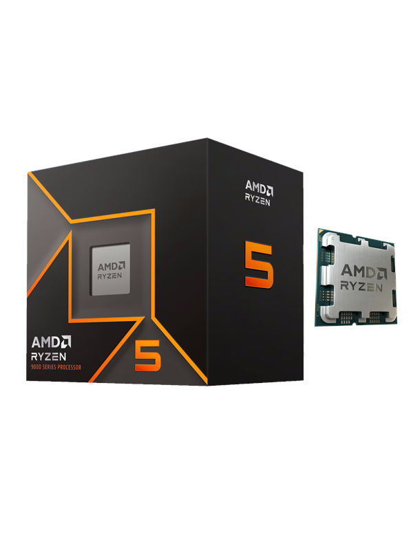 AMD Ryzen 5 9600 Wraith Stealth CPU - 6 kerner - 3.9 GHz - AMD AM5 - AMD Boxed (med køler) CPU