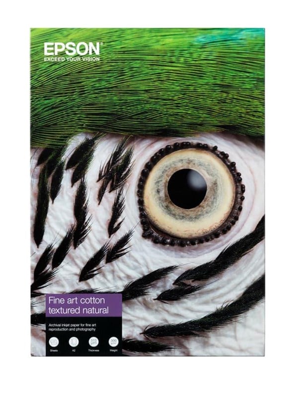 Epson Fine Art Cotton Textured Natural II - Natural Papir Fotopapir og Etiketter
