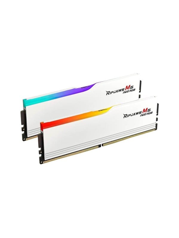 G.Skill Ripjaws M5 Neo RGB DDR5-6000 - 64GB - CL30 - Dual Channel (2 pcs) - AMD EXPO - Hvid med RGB RAM