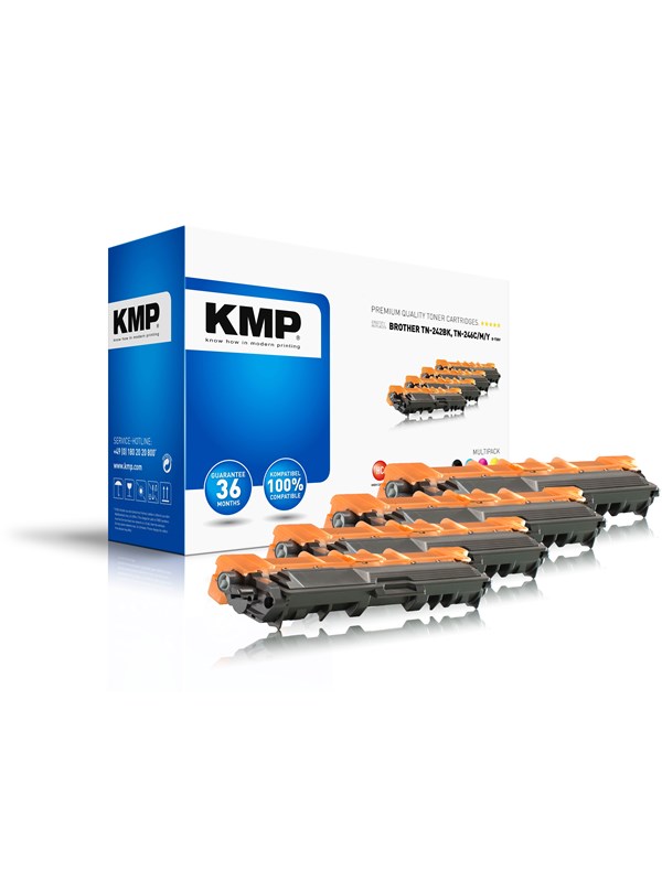 KMP TN-242 Multipack BK/C/M/Y - Toner-samlingspakke Blå Blaek Toner Forbrugsstoffer