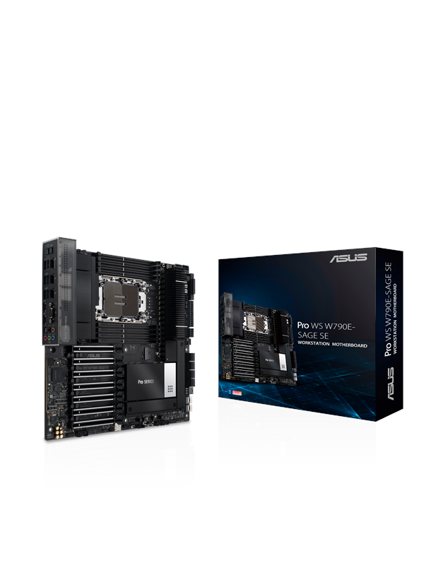 ASUS PRO WS W790E-SAGE SE Bundkort - Intel W790 - Intel LGA4677 socket - DDR5 RAM - SSI (Server) Bundkort