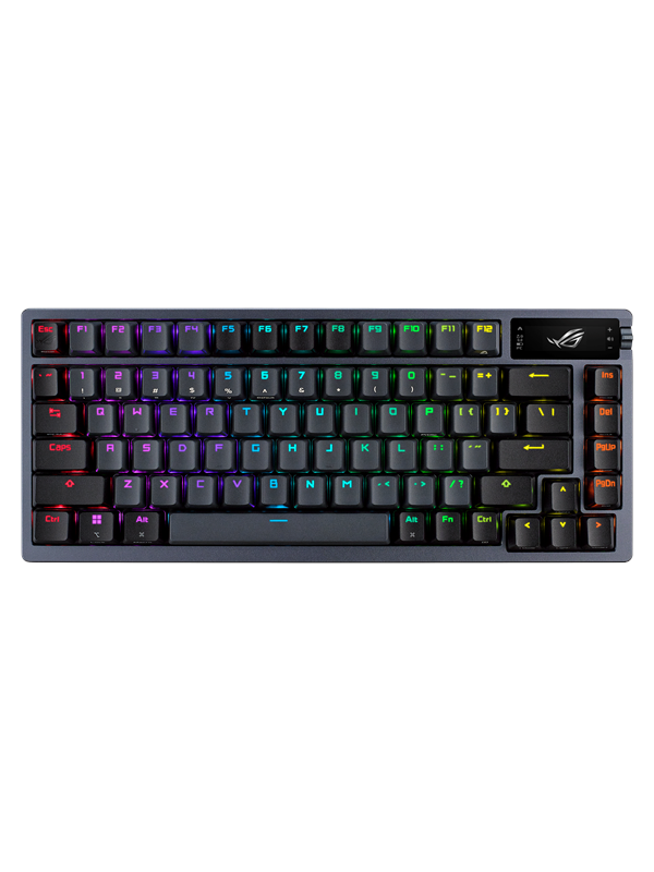 ASUS ROG Azoth 75% Wireless DIY Custom RGB - Gaming Tastatur - Uden Numpad - Nordisk - Sort Tastatur