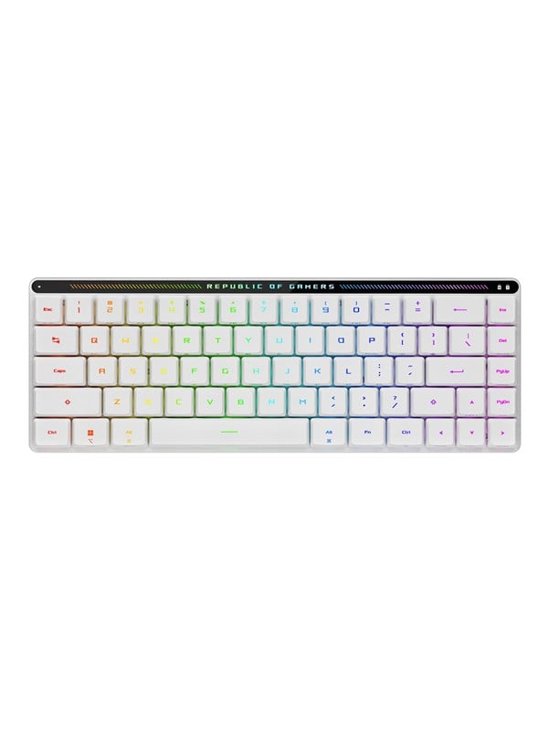 ASUS ROG FALCHION Low Profile RX Optical - ND - Gaming Tastatur - Uden Numpad - Nordisk - Hvid Tastatur