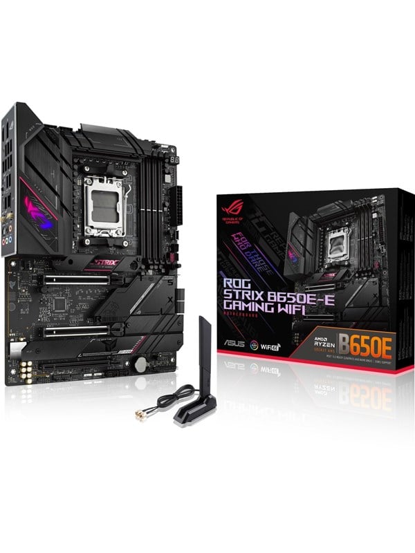 ASUS ROG STRIX B650E-E GAMING WIFI Bundkort - AMD B650 - AMD AM5 socket - DDR5 RAM - ATX Bundkort