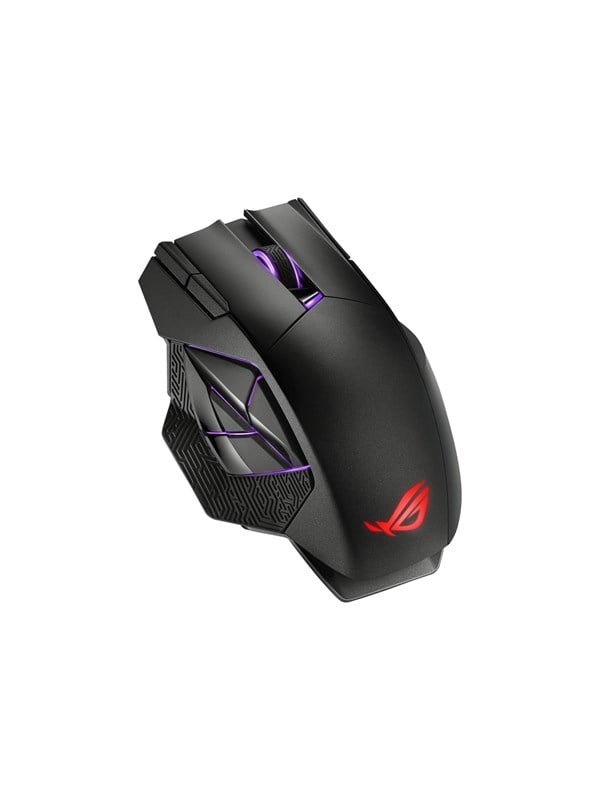 ASUS ROG Spatha X - Gaming Mus - Optisk - 12 knapper - Sort med RGB lys Mus