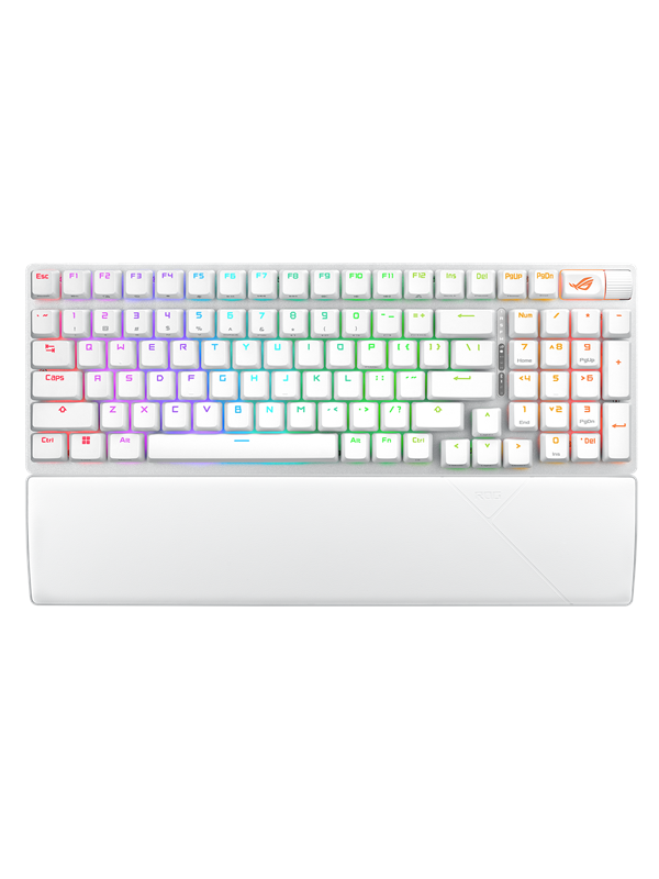 ASUS ROG Strix Scope II 96 Wireless - Gaming Tastatur - Nordisk - Hvid Tastatur