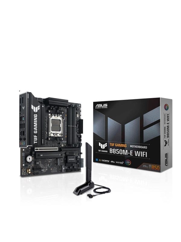 ASUS TUF GAMING B850M-E WIFI Bundkort - AMD B850 - AMD AM5 socket - DDR5 RAM - Micro-ATX Bundkort