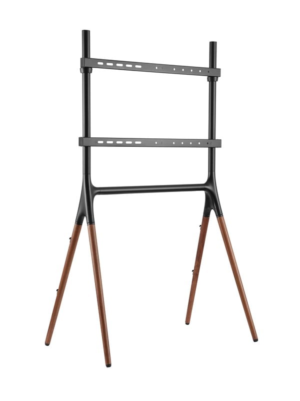 Alterzone Quad TV Floor Stand - Black / Walnut 40 kg 49"-70" Op til 600 x 400 mm Vaegbeslag AV Beslag AV Moebler
